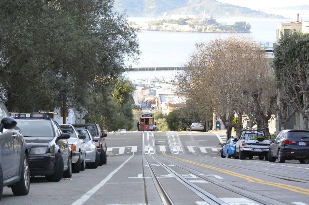 Cable car on Hyde St.