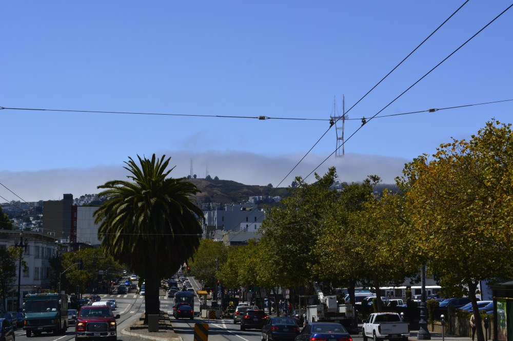 Fog at the top of Twin Peaks
